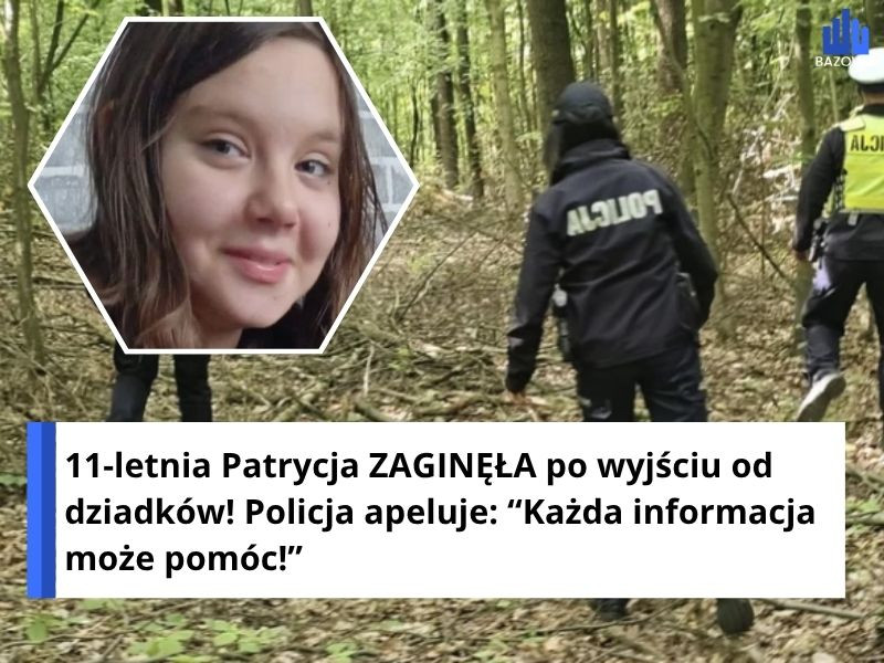 11-letnia Patrycja ZAGINĘŁA po wyjściu od dziadków! Policja apeluje: “Każda informacja może pomóc!”